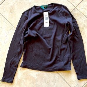 Ralph Lauren Women’s Black Long Sleeve Top Size P/S NWT